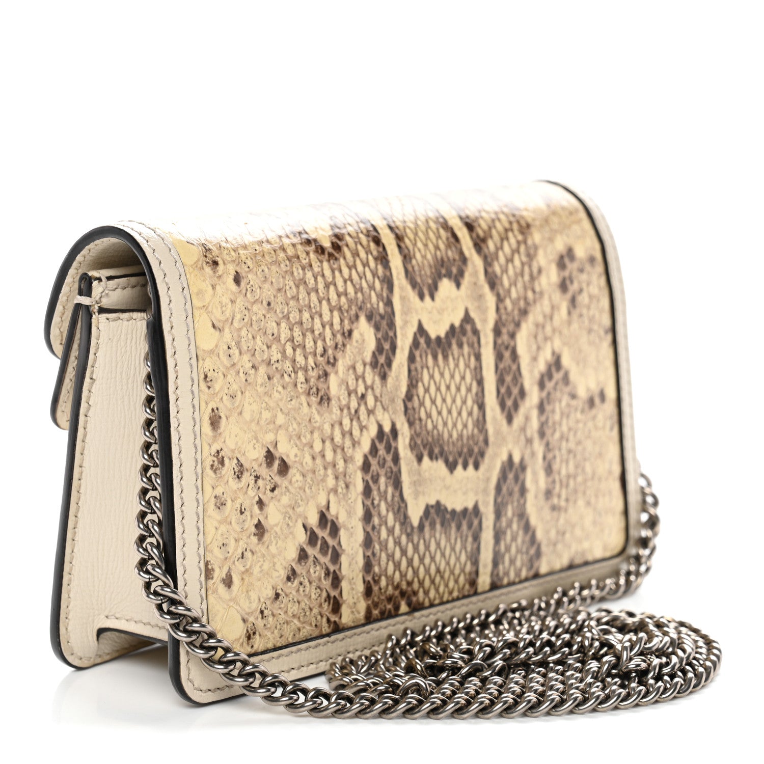 Gucci Snakeskin Azalea Calfskin Enamel Super Mini Dionysus Shoulder Bag New Rock White Electric Blue 3 of 12