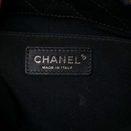 Chanel Caviar Quilted Large Rolled Up Bucket Drawstring Bag Black 8 of 12