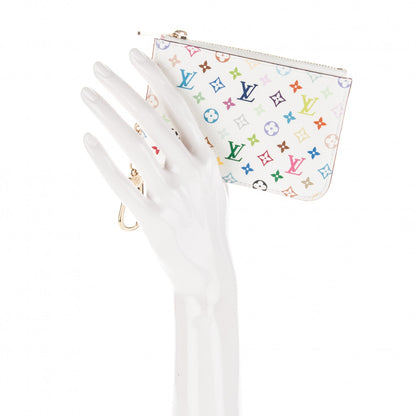 Louis Vuitton Monogram Multicolor Key Pouch White Litchi 2 of 7