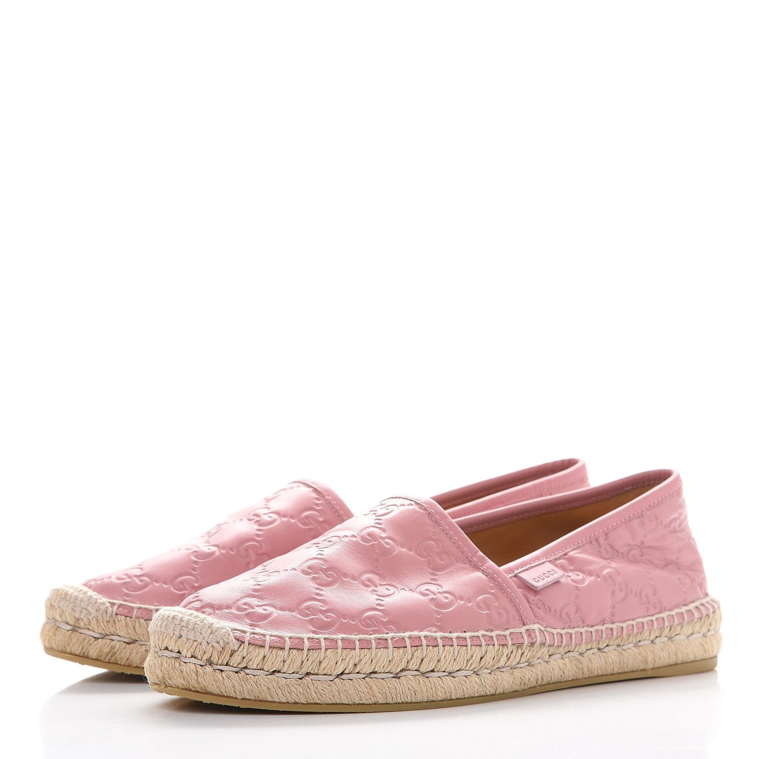Gucci Guccissima Signature Espadrilles 41 Rose Baby Candy 3 of 13