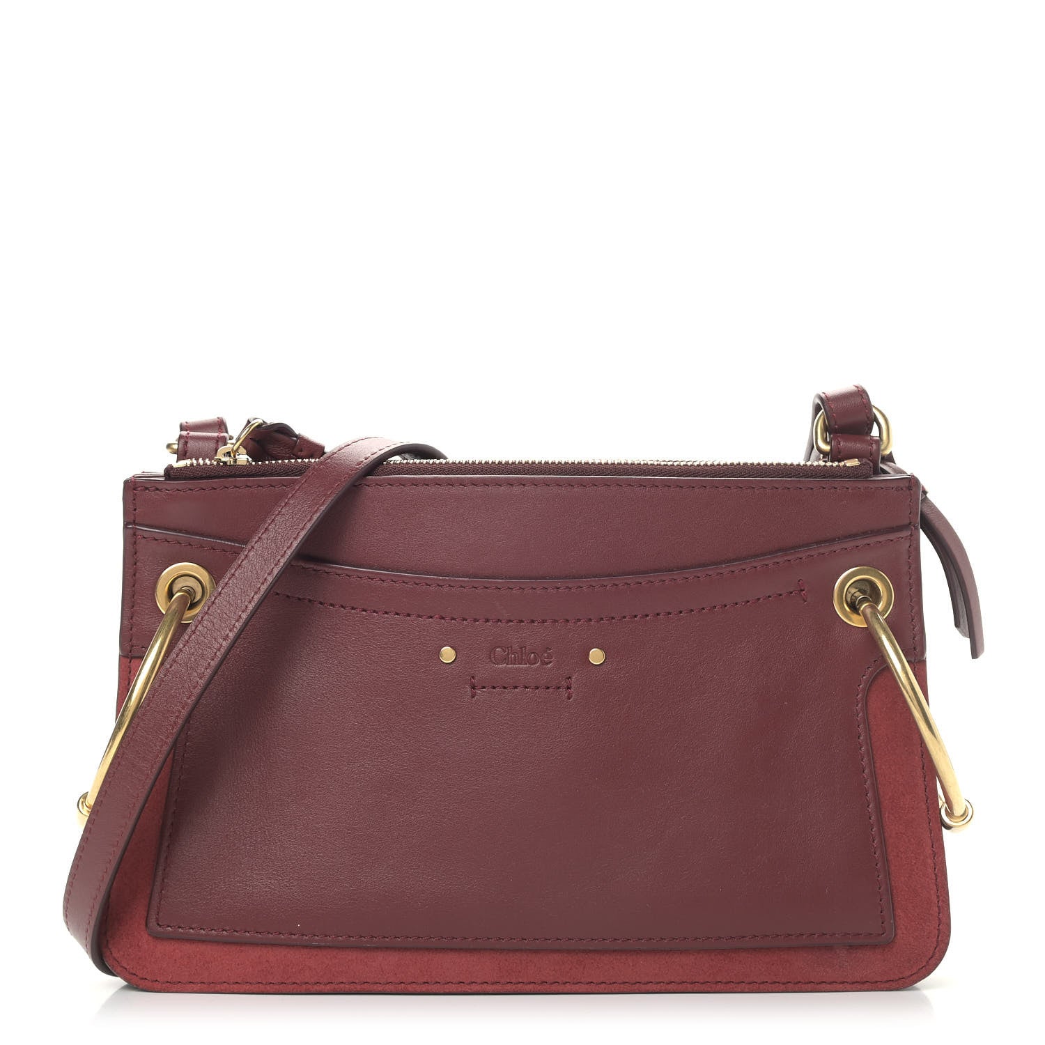 Chloe Calfskin Suede Roy Bag Plum Purple 1 of 11