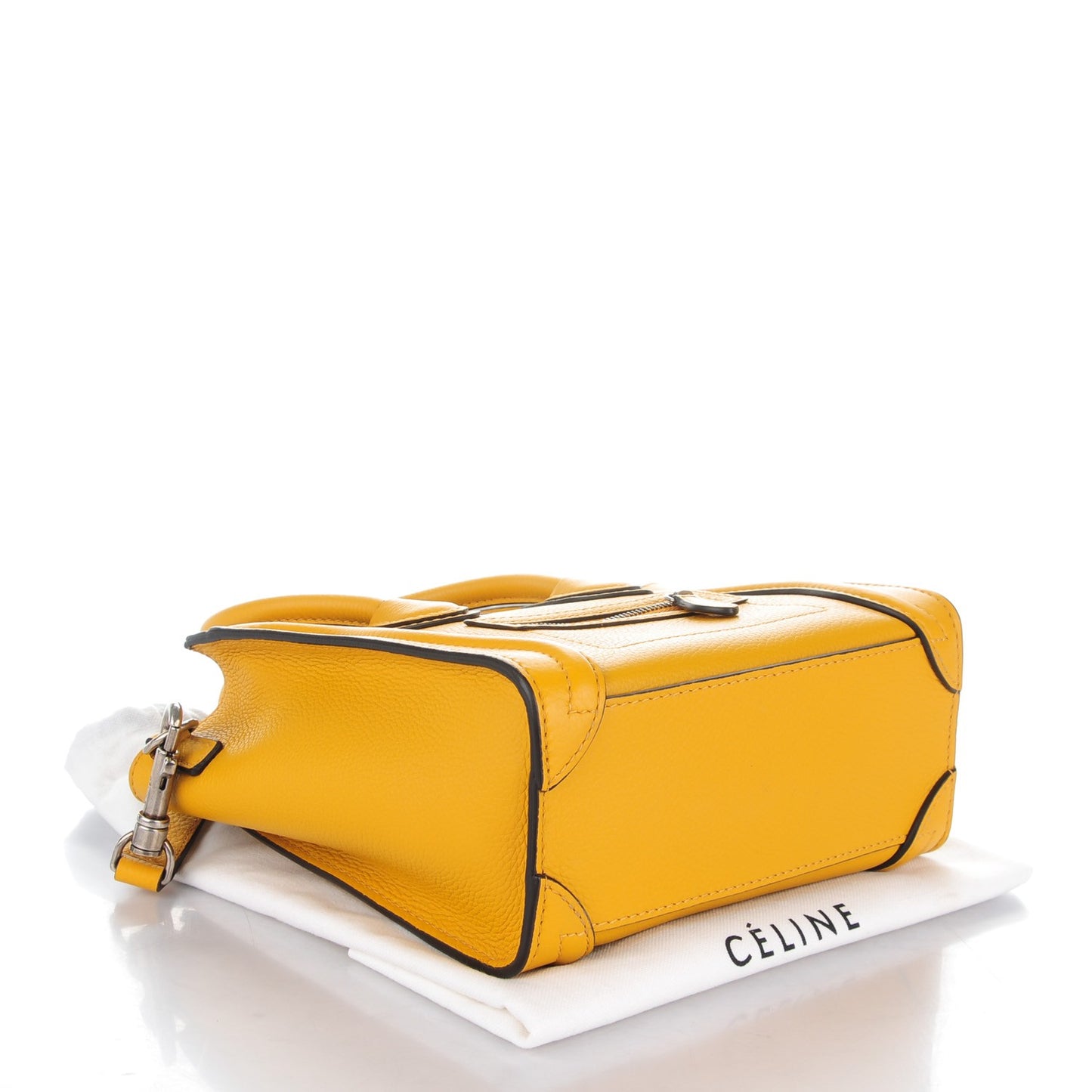 Drummed Calfskin Nano Luggage Ocre