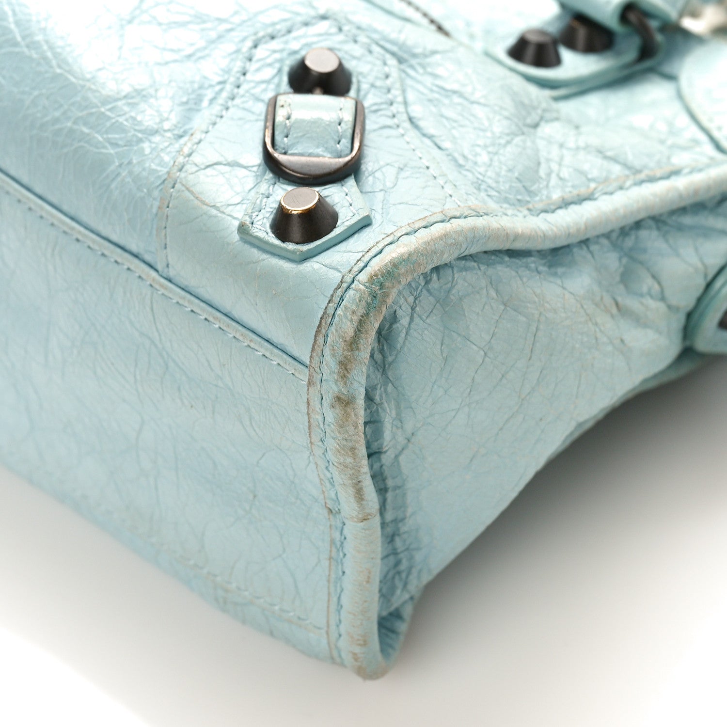 Balenciaga Agneau Classic Hardware Mini City Bleu Dragee 8 of 16