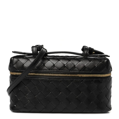 Bottega Veneta Calfskin Intrecciato Bang Bang Vanity Case Black 1 of 11