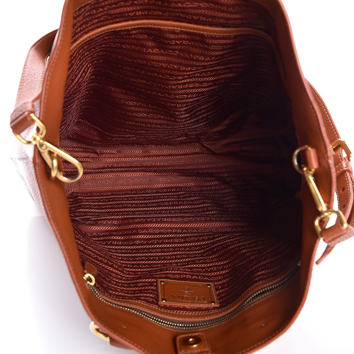 Prada Vitello Daino Tote Caramel 6 of 15