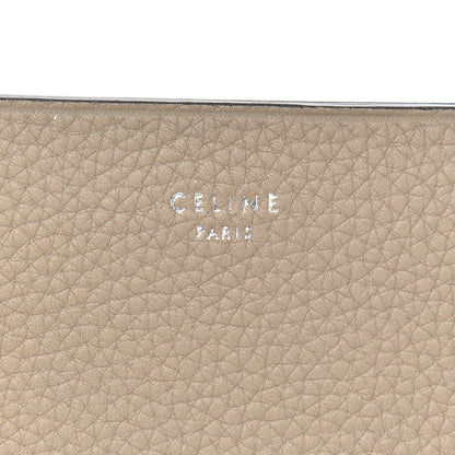 Celine Drummed Calfskin Gusset Card Holder Dune 7 of 7