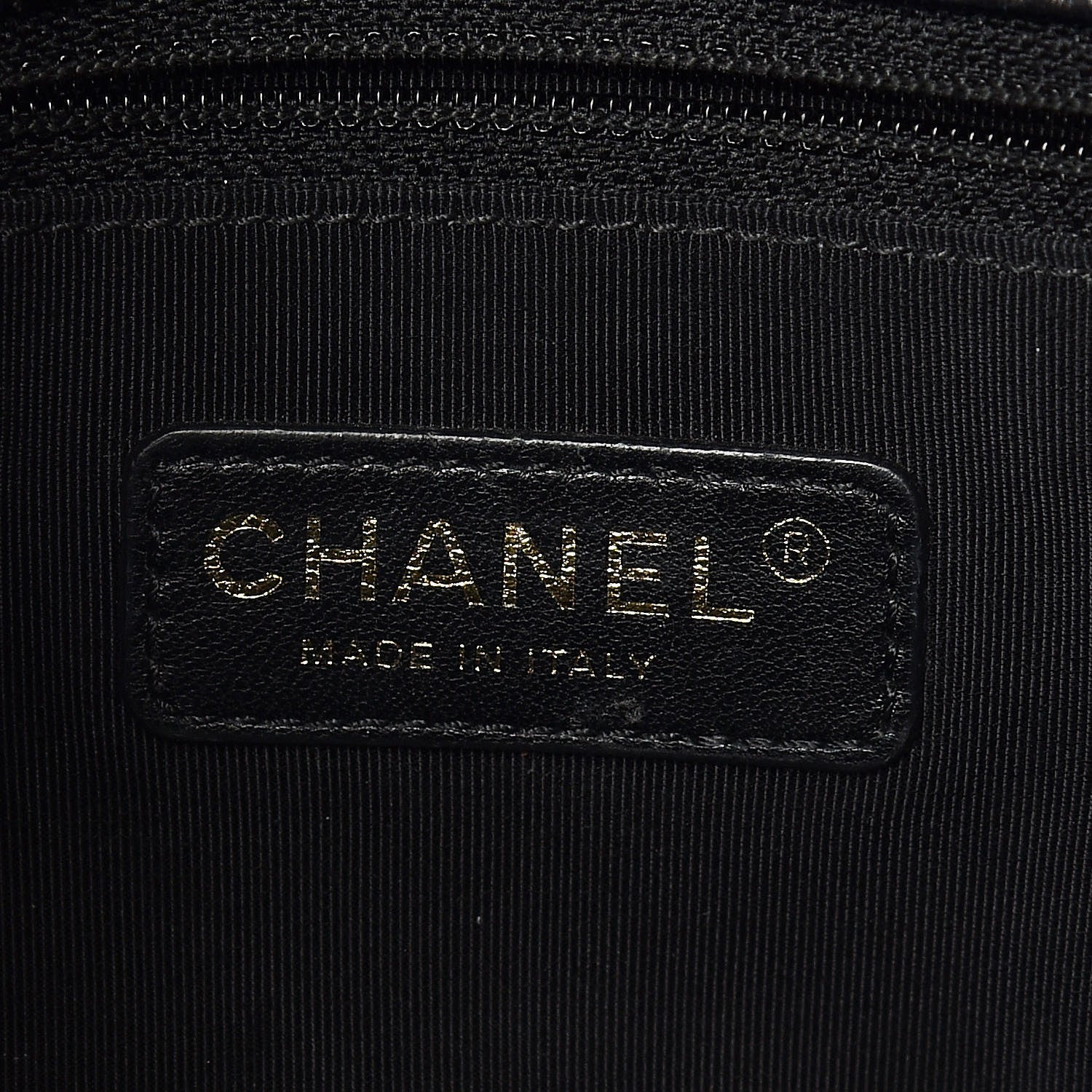 Chanel Calfskin Quilted Medium Graphic Flap Bag Black 9 of 10