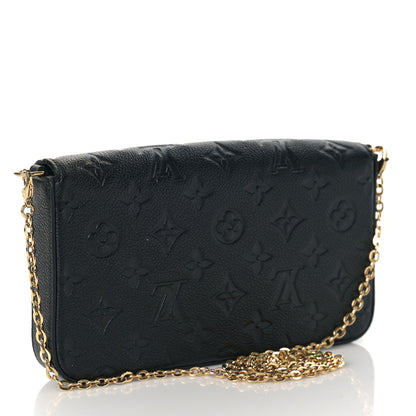 Louis Vuitton Empreinte Pochette Felicie Chain Wallet Black 4 of 11