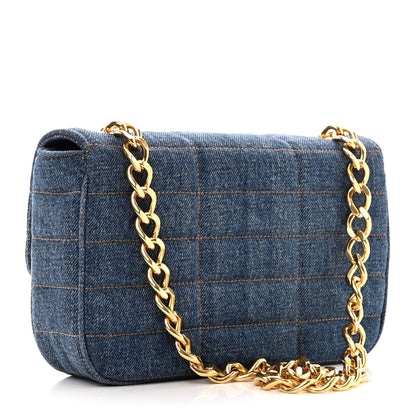 Celine Denim Matelasse Chain Shoulder Bag Blue 3 of 11