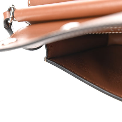 Burberry Smooth Calfskin Canvas Horseferry Print Mini Title Bag with Pocket Natural Malt Brown 9 of 10