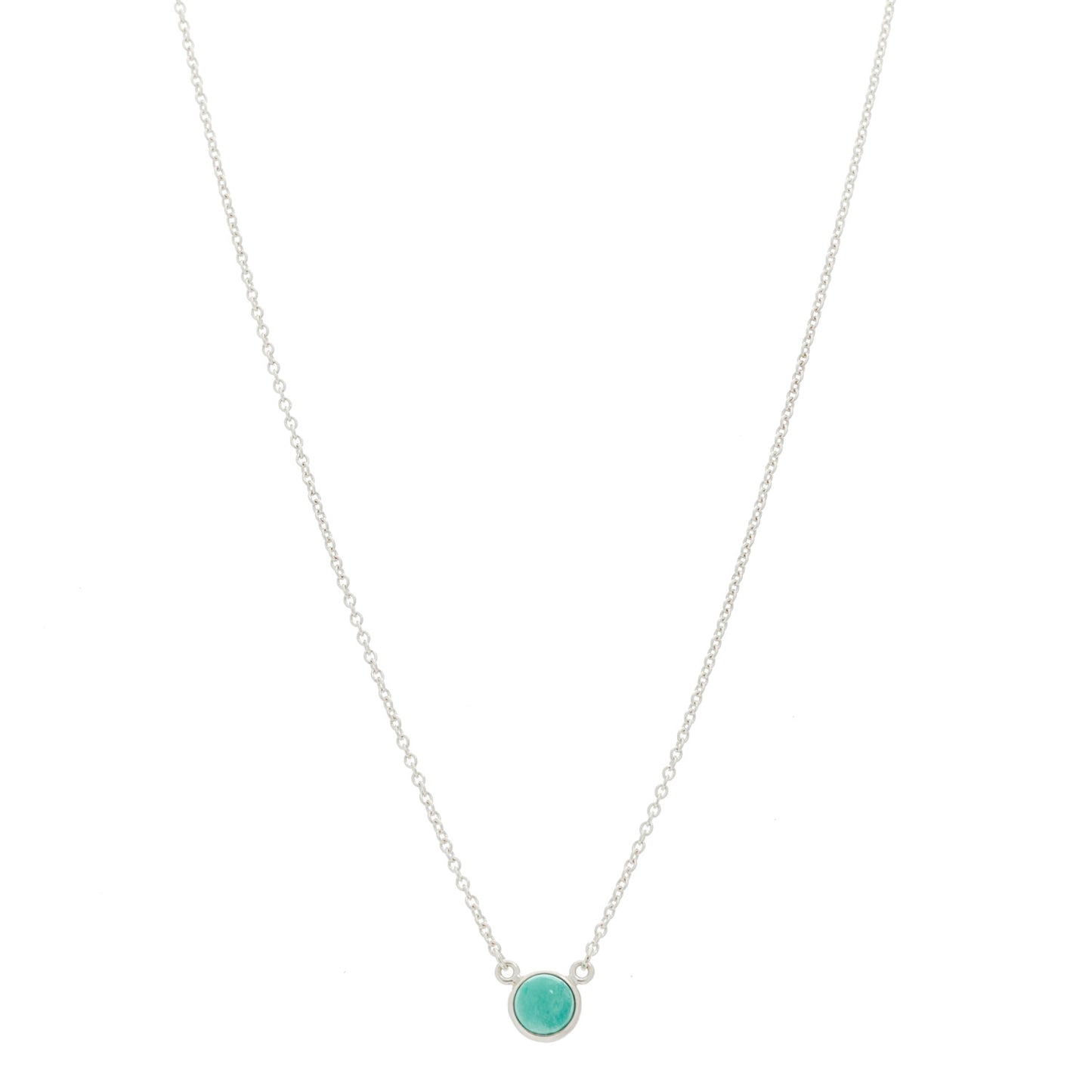 Sterling Silver Turquoise Elsa Peretti Color by the Yard Pendant Necklace