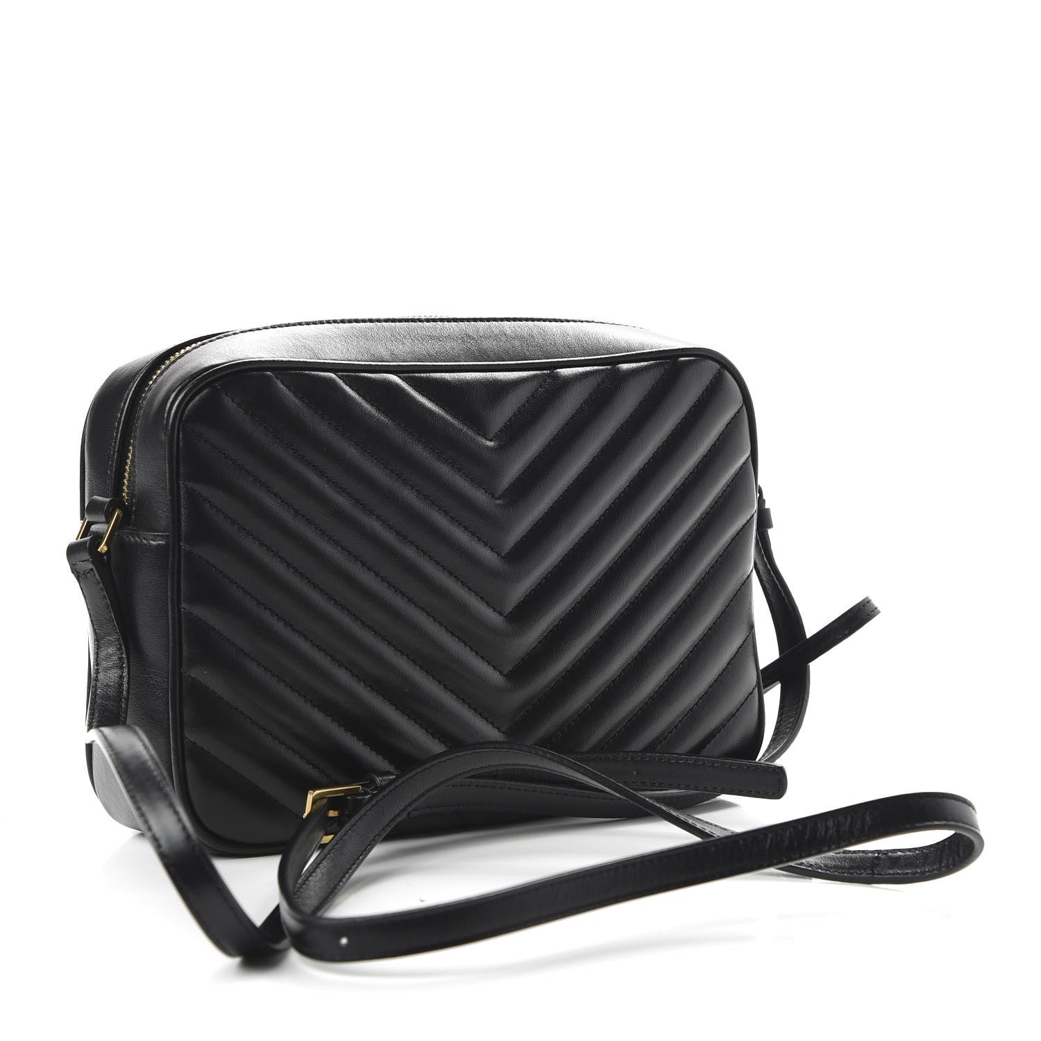 Saint Laurent Calfskin Matelasse Monogram Lou Camera Bag Black 3 of 9