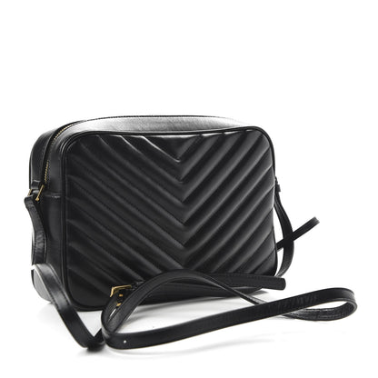 Saint Laurent Calfskin Matelasse Monogram Lou Camera Bag Black 3 of 9