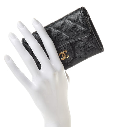Chanel Caviar Quilted Flap Card Holder Black 2 of 9