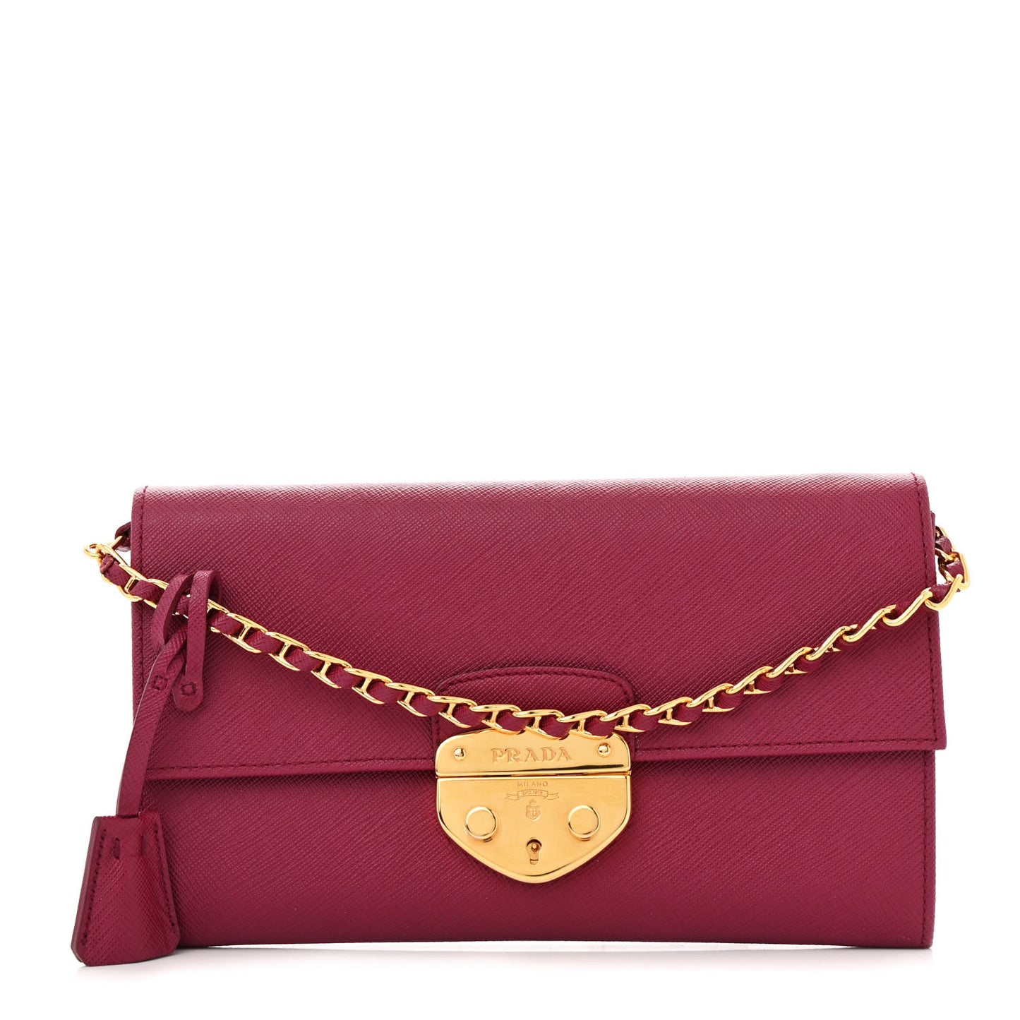Saffiano Lux Sound Wallet On Chain Ibisco