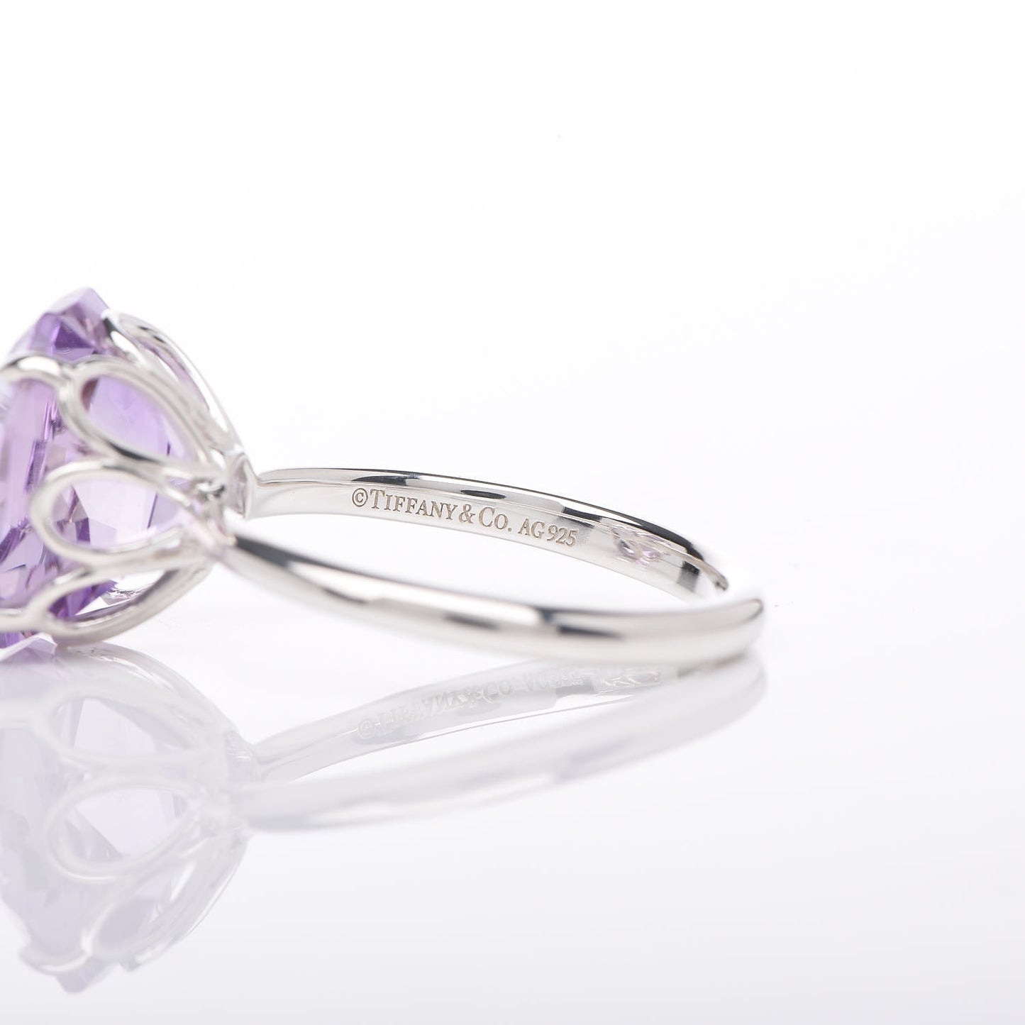 Sterling Silver Amethyst Round Sparklers Cocktail Ring 57 8