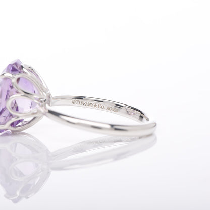 Tiffany Sterling Silver Amethyst Round Sparklers Cocktail Ring 57 8 5 of 6