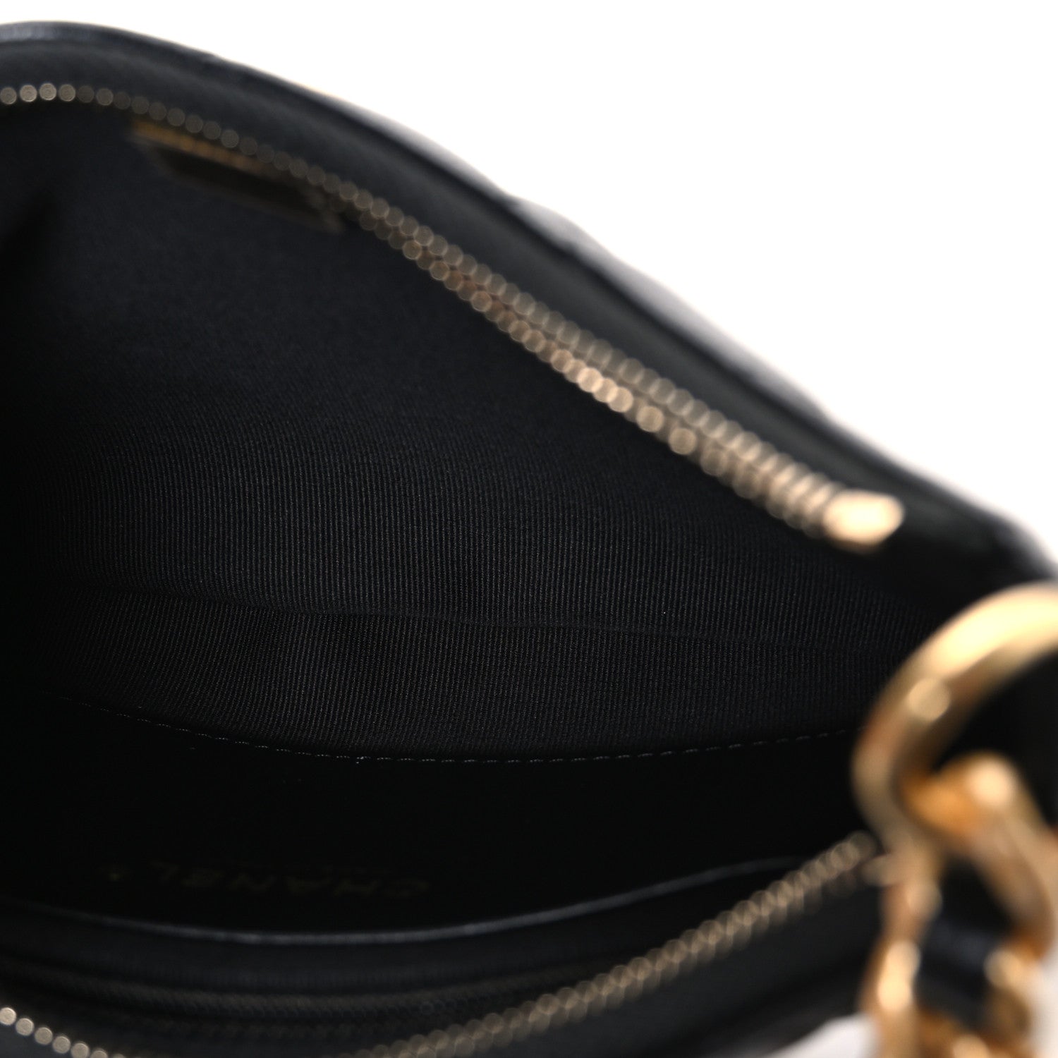 Chanel Shiny Crumpled Lambskin Quilted Trendy Chain Around Hobo Black 5 of 10