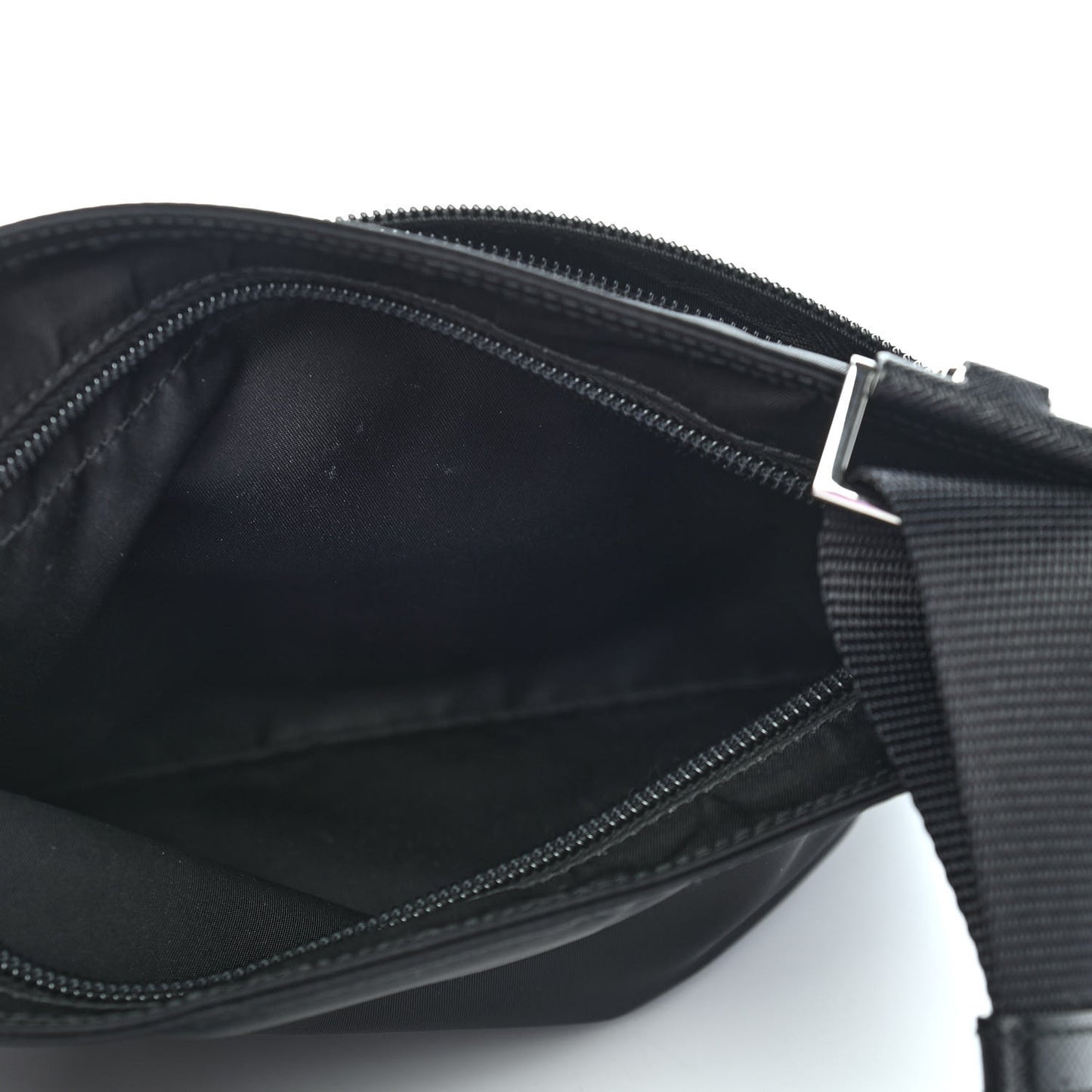 Nylon Vela Flat Messenger Bag Black
