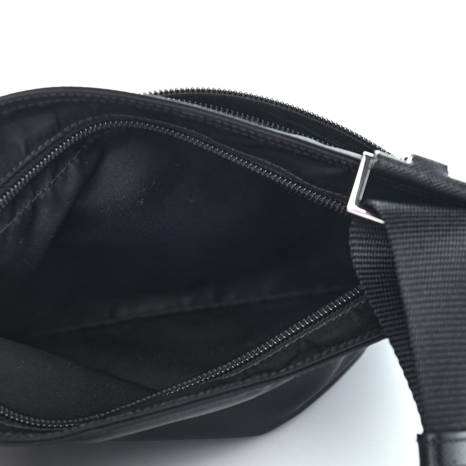 Prada Nylon Vela Flat Messenger Bag Black 5 of 9