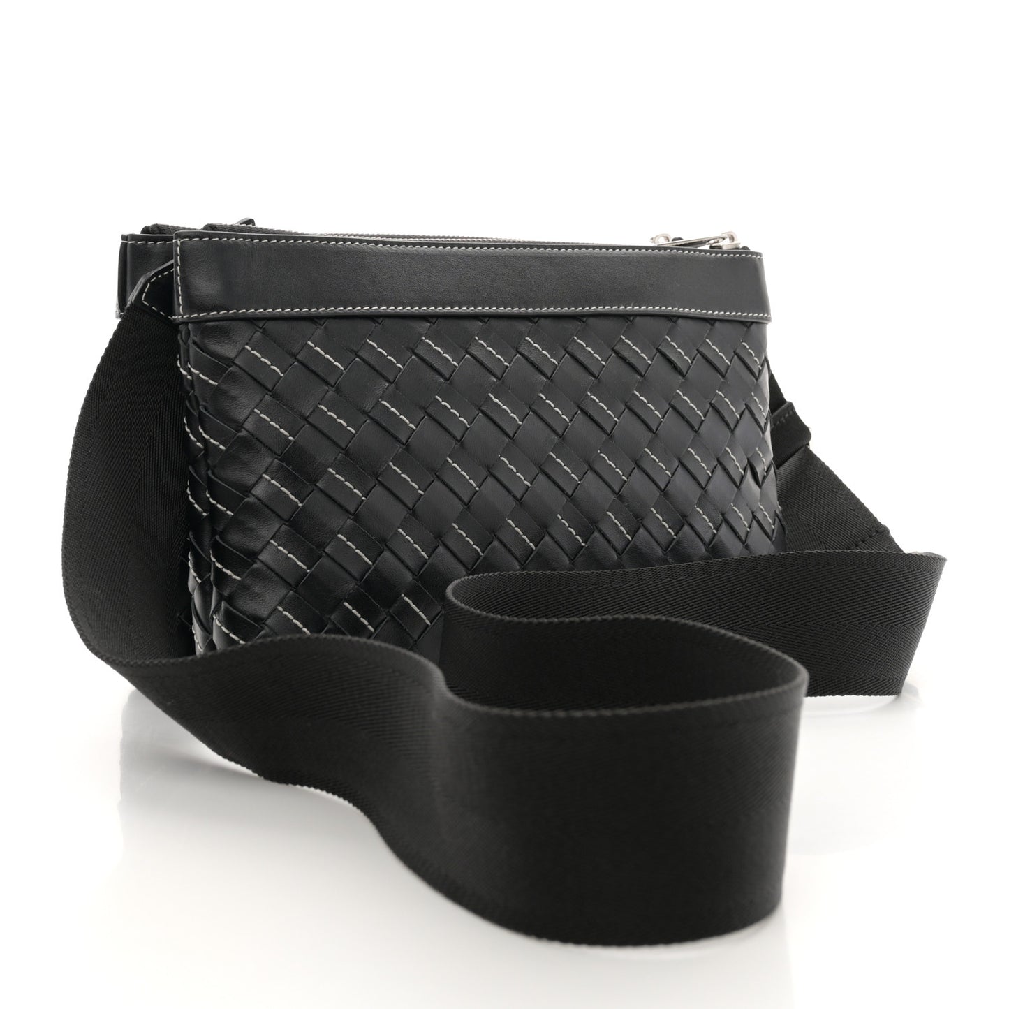Nappa Intrecciato Duo Bag Black Natural