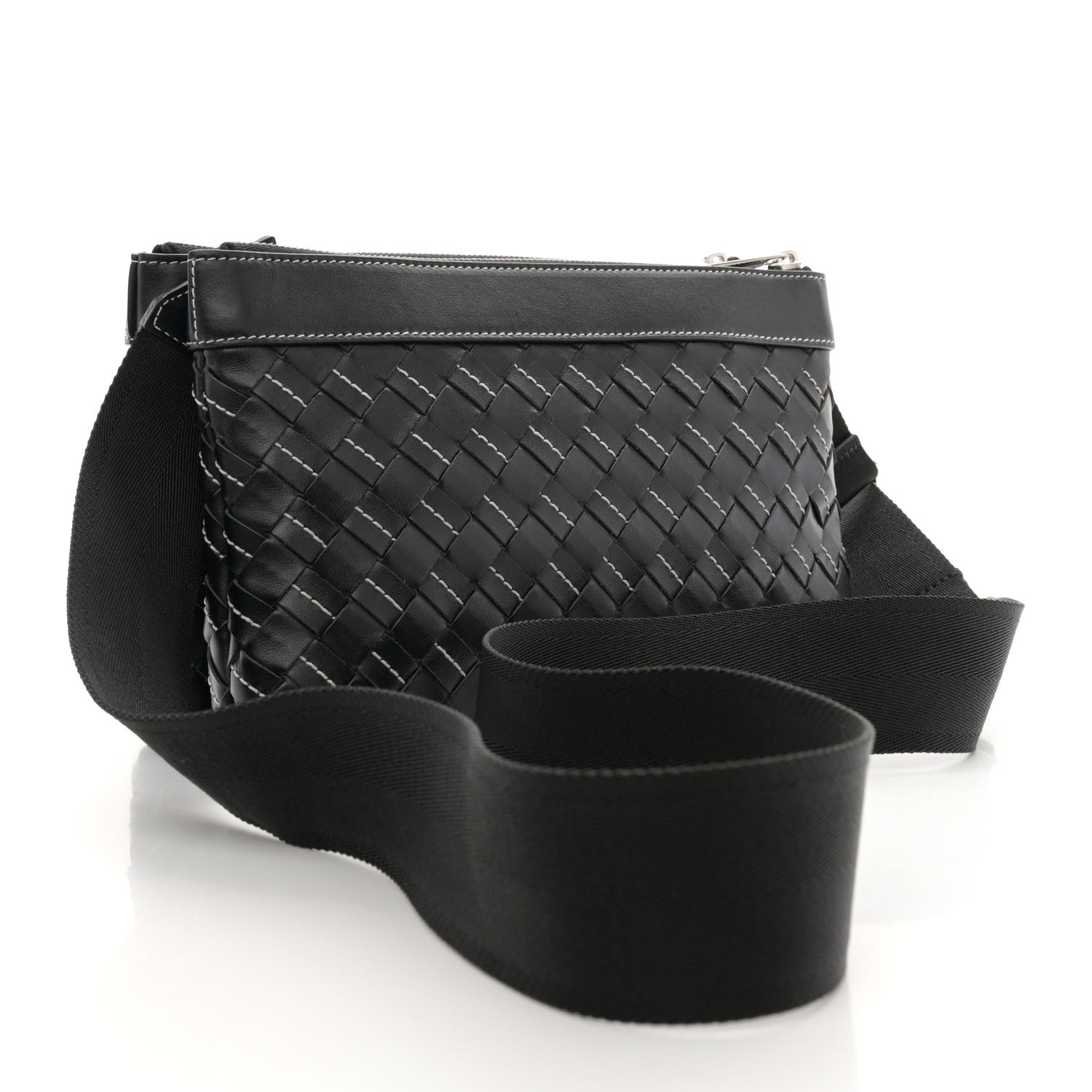 Bottega Veneta Nappa Intrecciato Duo Bag Black Natural 3 of 10