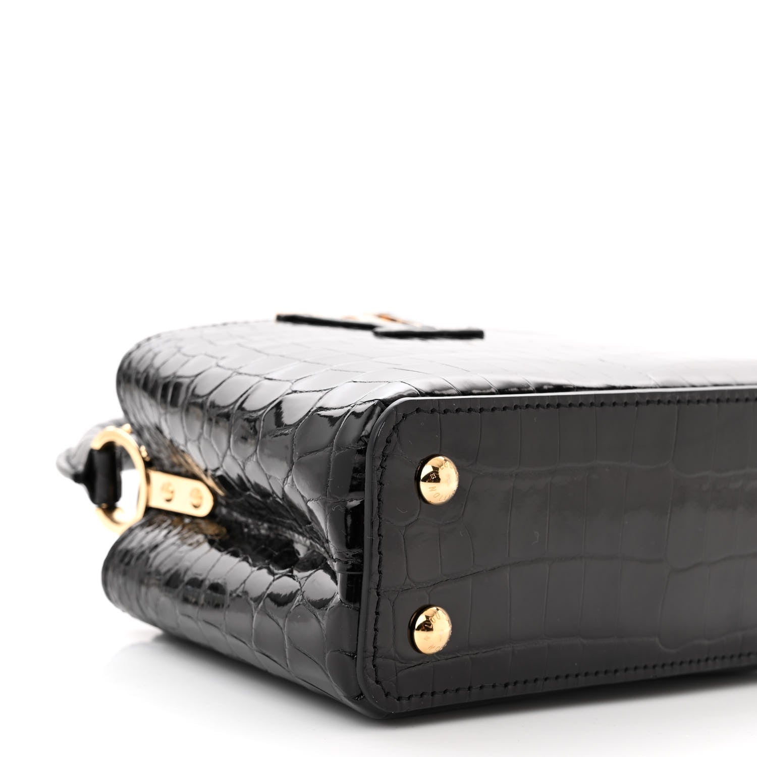 Louis Vuitton Crocodile Mini Capucines Black 8 of 10