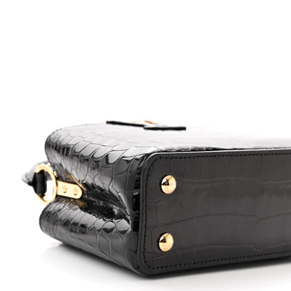 Louis Vuitton Crocodile Mini Capucines Black 8 of 10