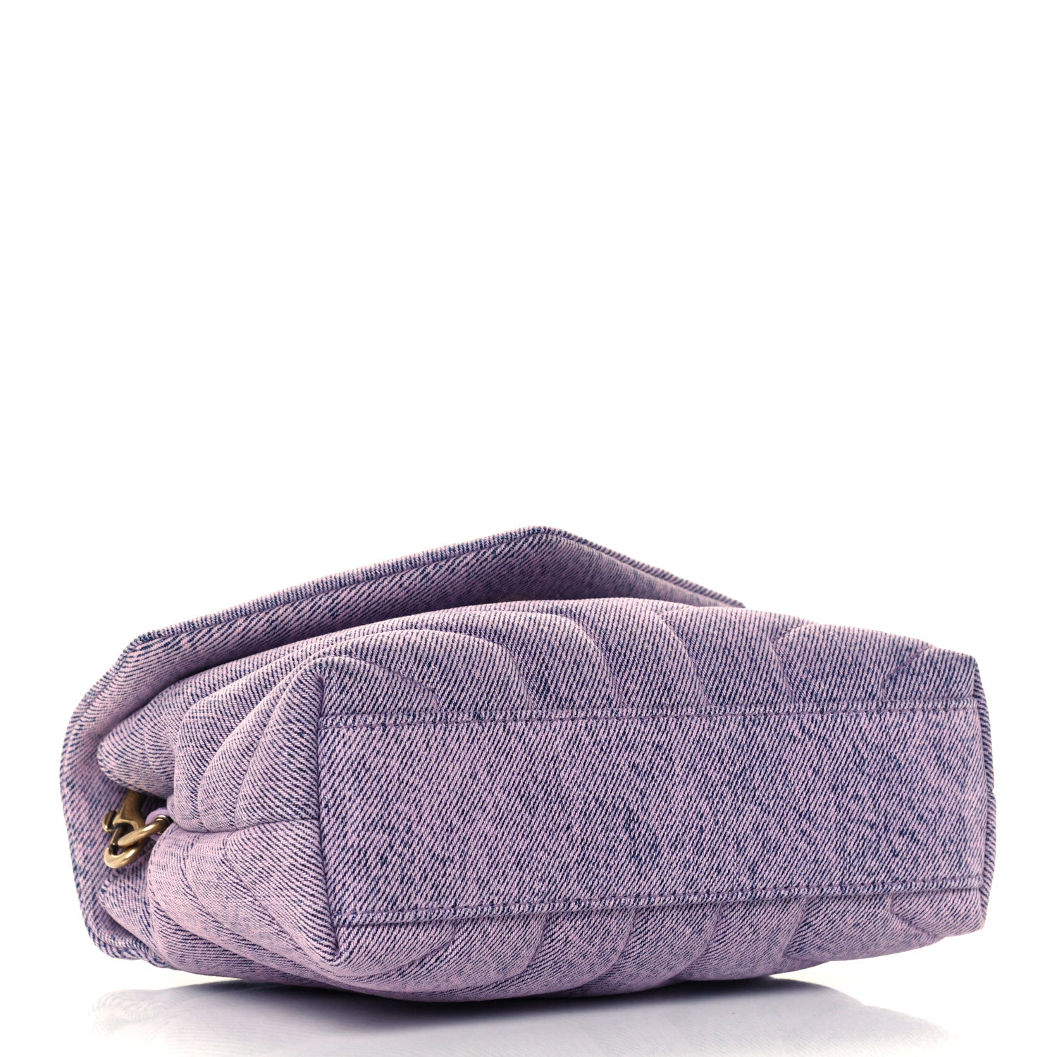 Saint Laurent Denim Y Quilted Monogram Toy Loulou Crossbody Bag Bleached Lilac 4 of 12