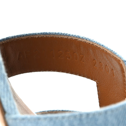 Hermes Denim Oasis Sandals 40 Bleu Clair 6 of 9