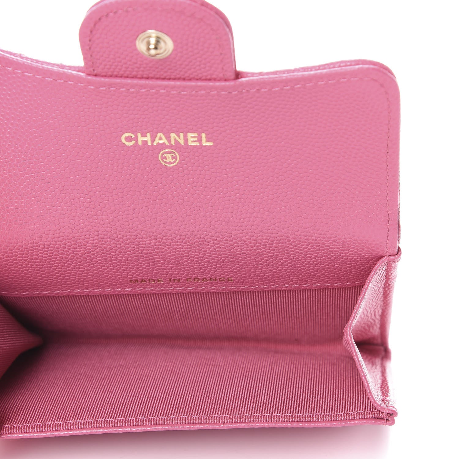 Chanel Caviar Quilted Flap Card Holder Wallet Pink 5 of 13
