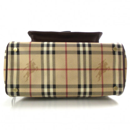 Burberry Haymarket Check Shoulder Bag Brown 6 of 12