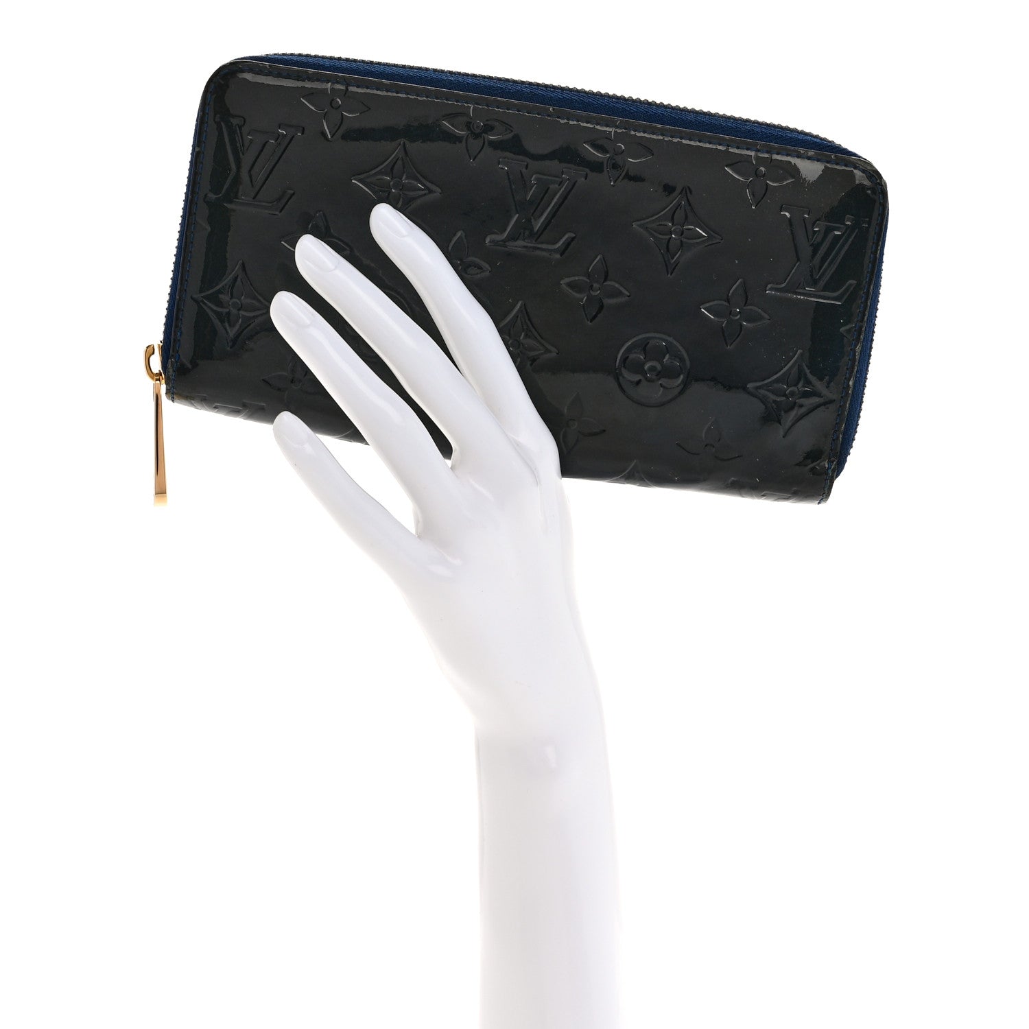 Louis Vuitton Vernis Zippy Wallet Grand Blue 2 of 19