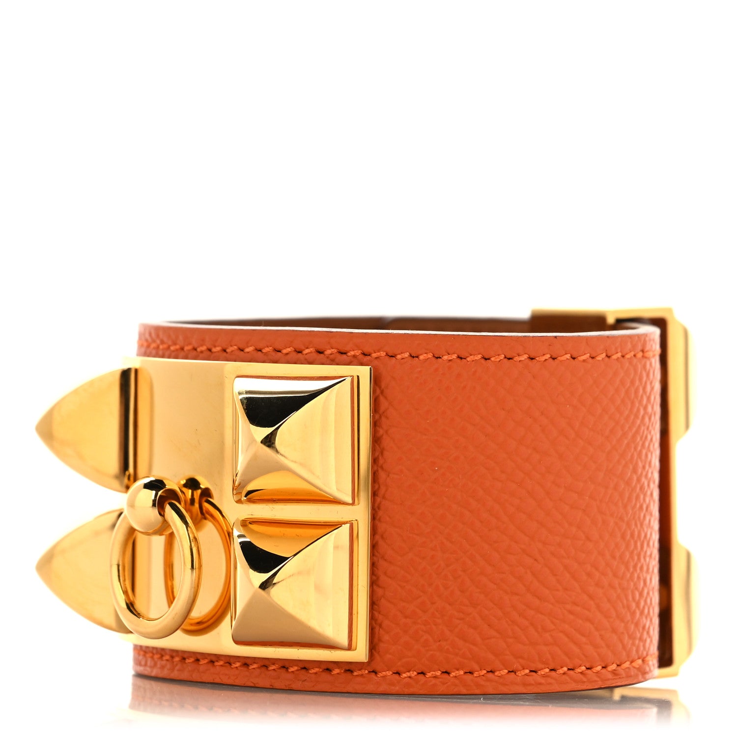 Hermes Epsom Collier De Chien CDC Bracelet S Orange 1 of 5