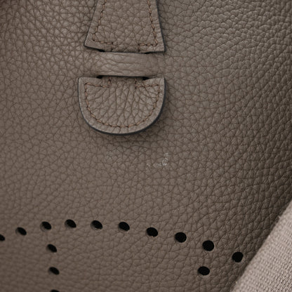 Hermes Taurillon Clemence Evelyne III PM Etain 11 of 14