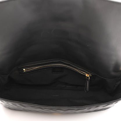 Fendi Nappa FF 1974 Embossed Large Baguette Black 5 of 10