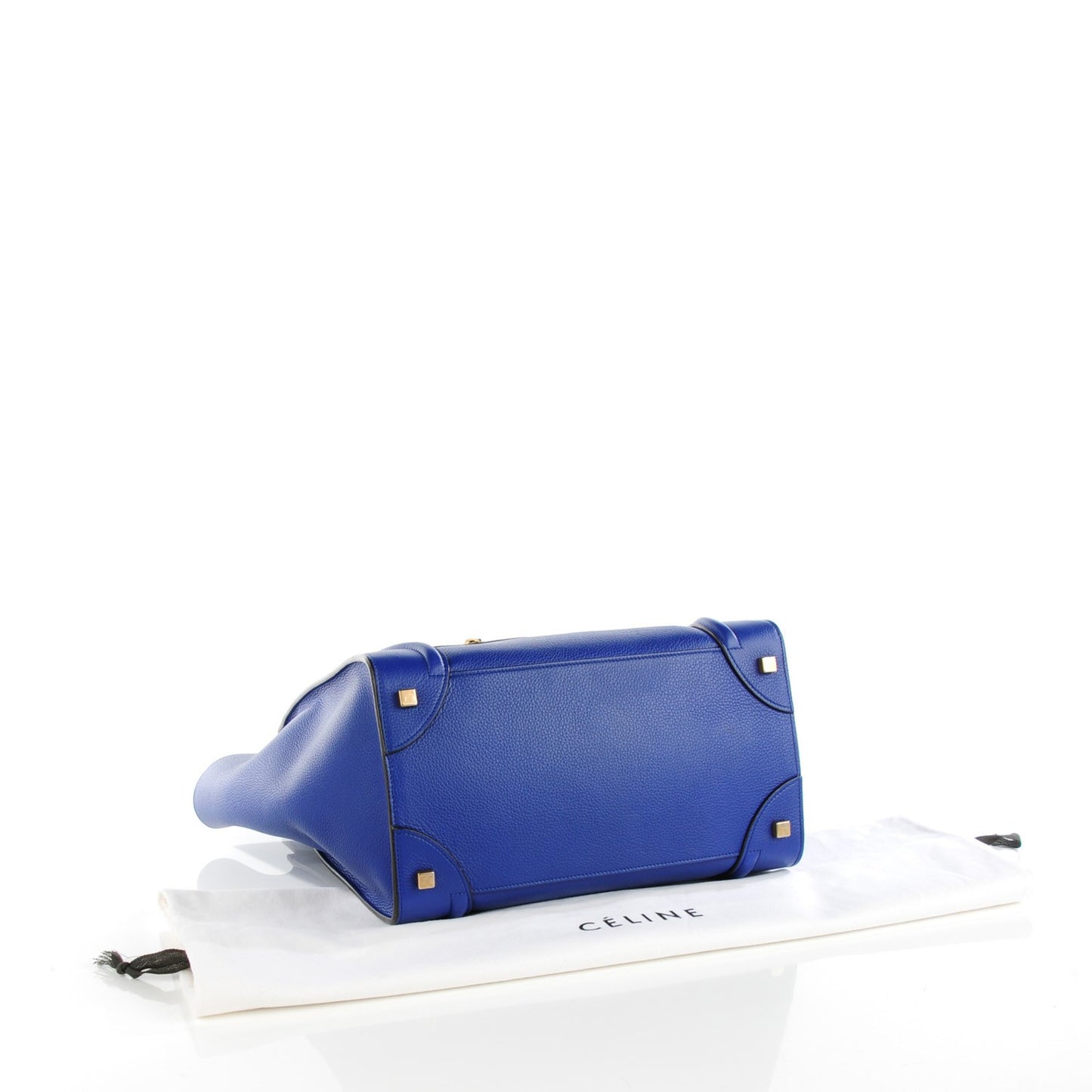Drummed Calfskin Mini Luggage Indigo