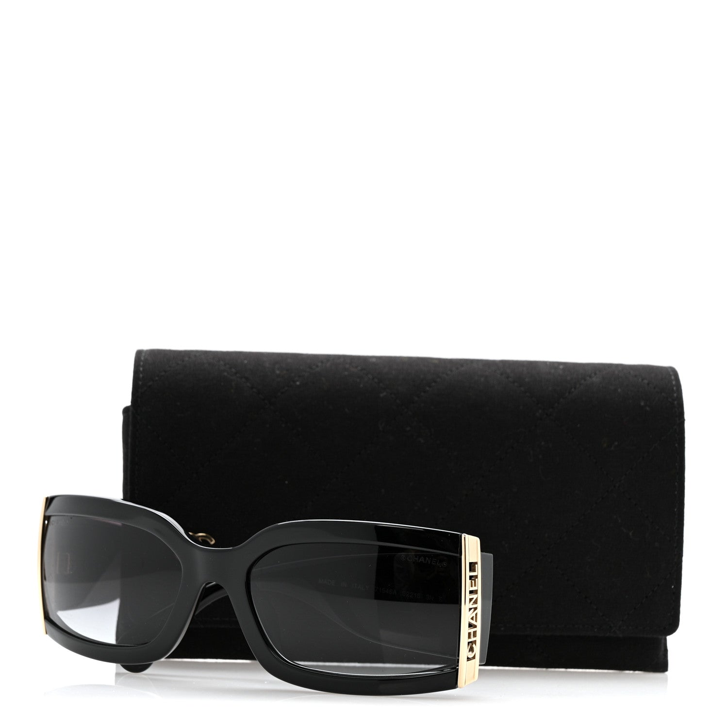 Chanel Acetate Rectangle Sunglasses 71546 Black 8 of 8