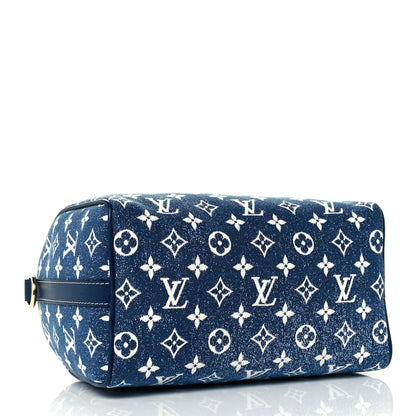 Louis Vuitton Monogram Jacquard Denim Speedy Bandouliere 25 Bleu 4 of 10