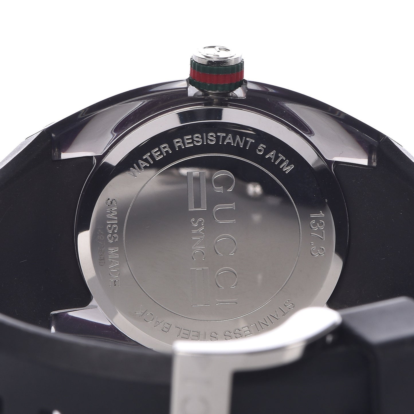 Stainless Steel Rubber 36mm Sync Web Quartz Watch Black