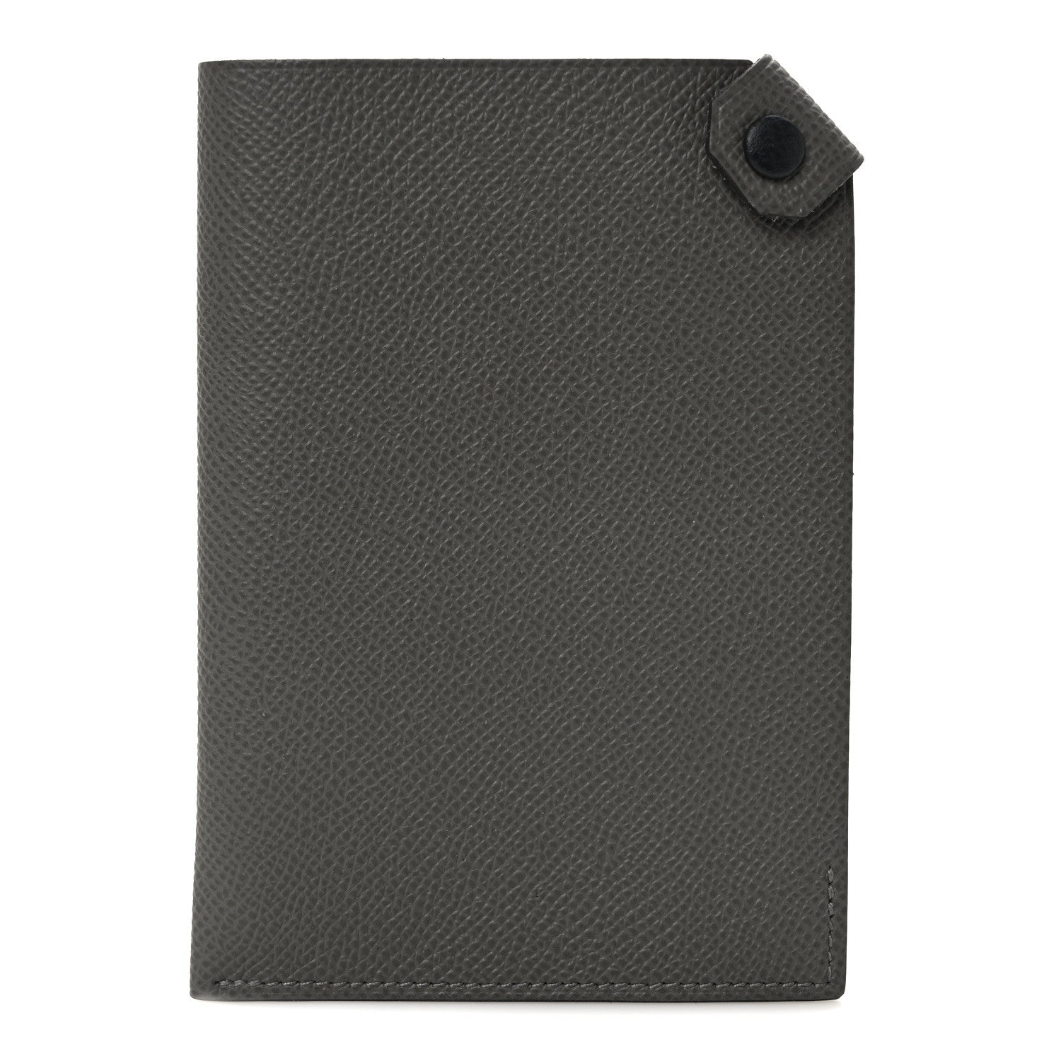Hermes Epsom Tarmac Dot PM Passport Holder Gris Meyer Black 1 of 6