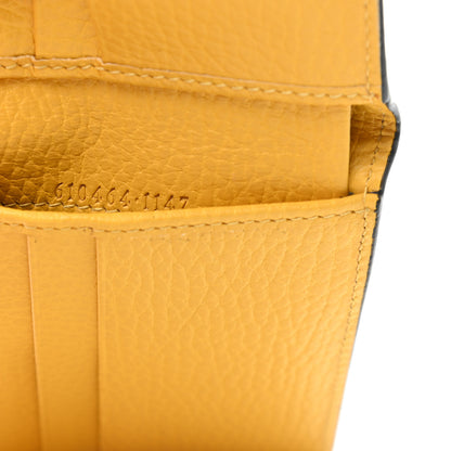 Gucci Dollar Calfskin Bi-Color Interlocking G Bi-Fold Wallet Black New Buttercup 7 of 7