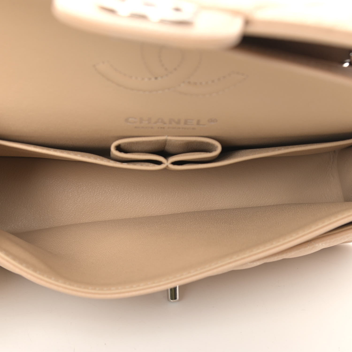 Chanel Caviar Quilted Small Double Flap Beige 7 of 9