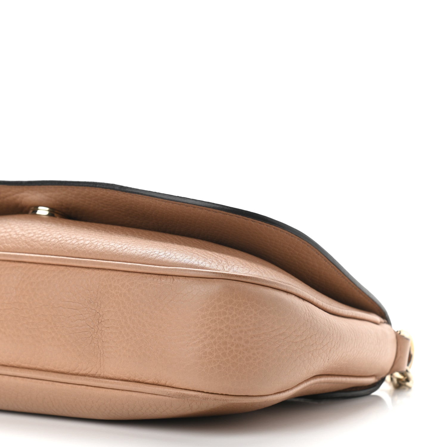 Gucci Pebbled Calfskin Medium Soho Flap Crossbody Camelia 9 of 10