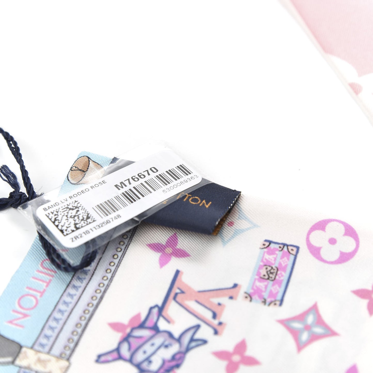 Silk Monogram Rodeo Bandeau Rose