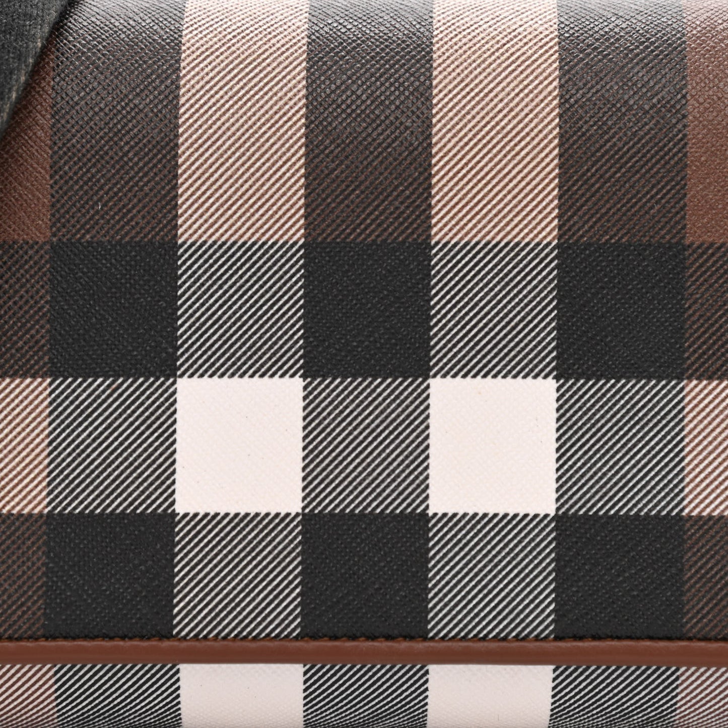 E-canvas Check Dorset Crossbody Dark Birch Brown
