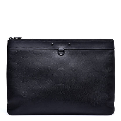 Louis Vuitton Calfskin Monogram Shadow Discovery Pochette Black 1 of 8