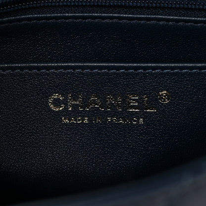 Chanel Lambskin Quilted Small Top Handle Square Flap Navy Blue 6 of 10