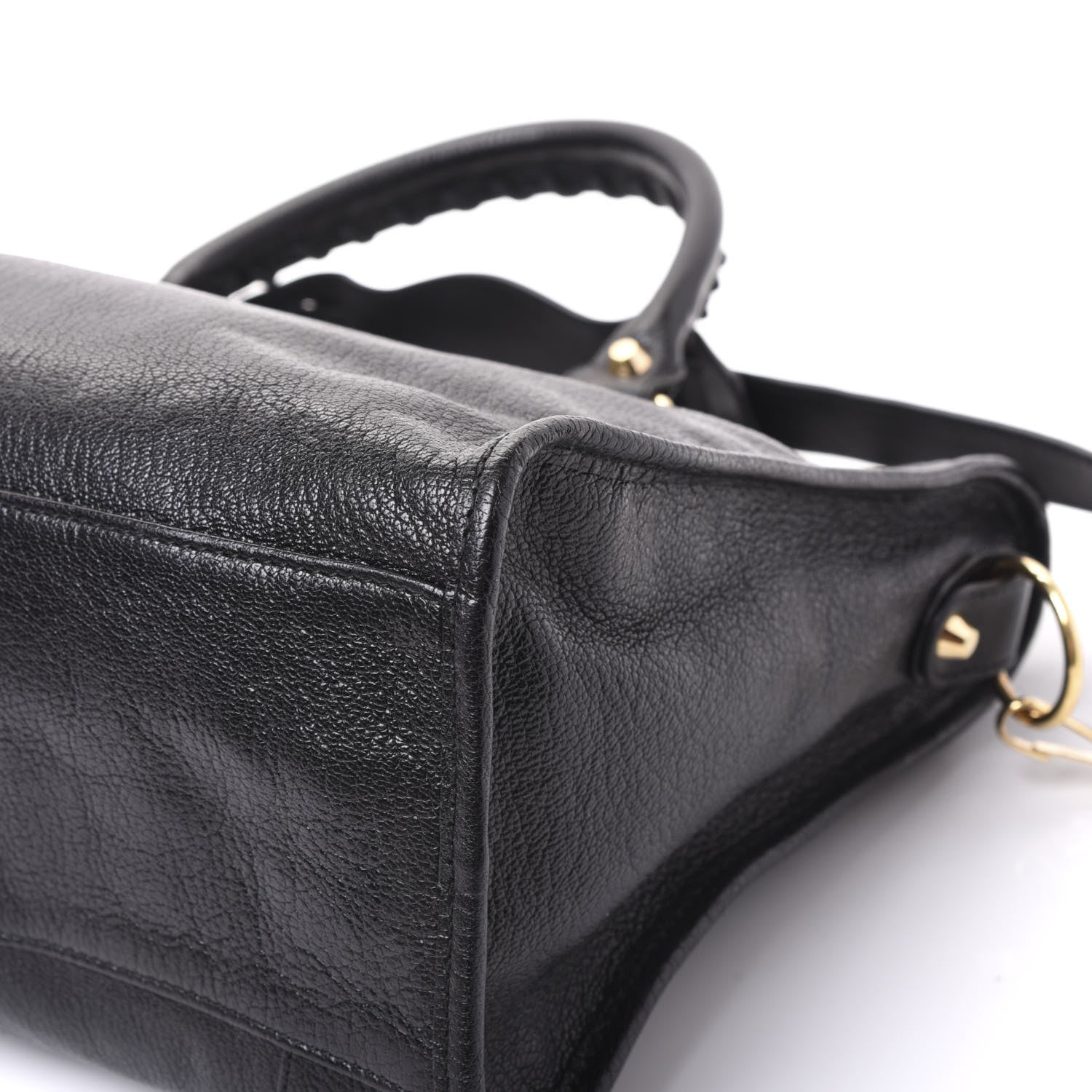 Balenciaga Chevre Gold Metallic Edge Hardware City Black 9 of 10