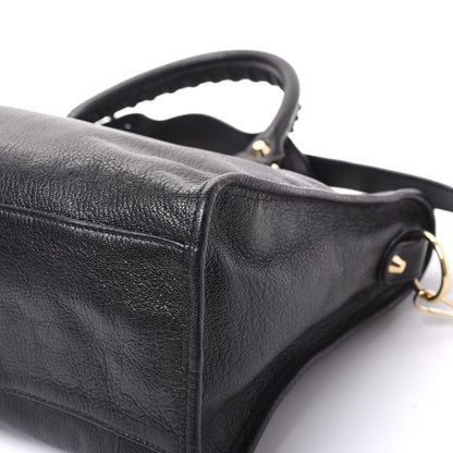 Balenciaga Chevre Gold Metallic Edge Hardware City Black 9 of 10